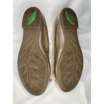 Ballerina Ballet Flat Shoes 6.5 Gold Round Toe Bow Slip On Flat Dress Shoes Photo 5