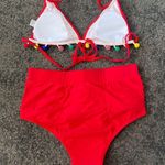 Boutique Red Pom Pom meshed high waisted swimsuits Photo 3