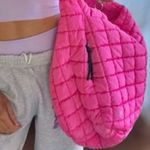 Free People  tote Carryall quilted bubblegum pink NEW overnight unstructured Photo 3
