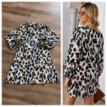 SheIn  Leopard Dress Animal Print Long Sleeve Large Boho Party Photo 5
