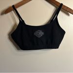 Harley Davidson  | Black & Gray Embroidered Sports Bra Photo 1