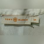 Tory Burch Colorblock Peach Embroidered Sleeveless Linen Blend Tunic Top Small Photo 4