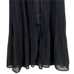 Joie  Black Pleated Flowy Fit Sleeveless Mini Shirt Dress Size Small Photo 3