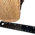 1950s Veldore of Houston Straw Beaded‎ Embellished Floral Top Handle Bag Italy Tan Photo 5