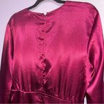 Entro  Silky Tulip Hem Dress Sangria Women Size L Cocktail Formal Event Hoco Photo 7