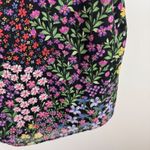 1. State  Womens Floral Blouse Sz Large‎ Ruffle Mock Neck Flutter Sleeve Casual Photo 2