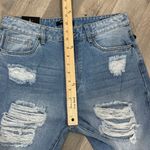 American Bazi Hollywood Graffiti Distressed Boyfriend Jeans Blue Large Photo 11