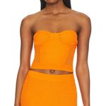 Central Park West  Sage Strapless Top In Orange Photo 0