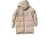 OroLay Puffer Coat Jacket with Hood Knee Length Green Quilted Padded Winter Warm Orange Size M Photo 4