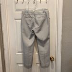 Banana Republic  Womens Dress‎ Pants 10 White Blue Straight Pockets Flat Front Photo 4