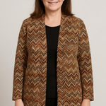 Alfred Dunner  Chevron Knit Cardigan Women 1X Colorful Fall Business Casual Photo 0
