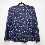 Jugeunke Beaver Novelty Print Shirt Womens Medium Lightweight Minimalist Forest Black Photo 5