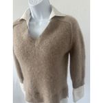 Magaschoni   Tan Cashmere Pullover Layered White Collar Shirt Sz: S (b38) Photo 1