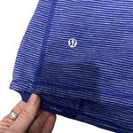 Lululemon Run Catch Me Tank Blue Purple Tonka Stripe Cross Back Shirt | Size 6 Photo 3
