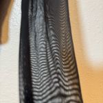 SheIn Black with Rhinestones Faux Ribbed Bodysuit Sheer Long Sleeved Size XS Photo 2