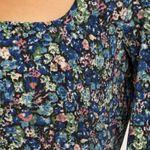 Lulus Floral Corduroy Ballon Sleeve Crop Top Photo 2