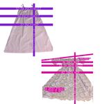 VINTAGE CIRCA 1960'S LAVENDER PURPLE LACEY PARTY DRESS W/SLIP AND BELT (M) Size M Photo 13