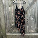 Lulus NWT Evenings With You Black Floral Asymmetrical Velvet Dress Size Large Photo 10
