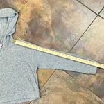 Adrienne Vittadini  Sport Gray Long Sleeve Short Shirt Hooded Medium Photo 4