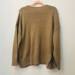Earthbound EarthBeauty Boutique camel black Ruffle sweater sz Large. Photo 1