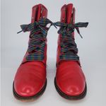 Justin Boots Vintage Justin Red Leather Lace-Up Boots Women’s 7.5B Photo 12