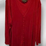 Carole‎ Little II Red Cardigan Sweater Size 20W Photo 0