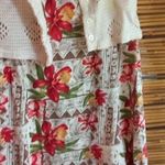 Zoey & Beth M Boho Crocheted Crop Jacket Dress Red Size M Photo 0