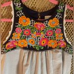 THML EUC Women’s Boho Preppy Sleeveless Embroidered & Striped Dress Sz S 🦋💖🌴 Photo 4
