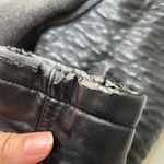 Vigoss  Women’s Gray & Black Faux Leather And Wool Bomber Moto Jacket Size Large Photo 9