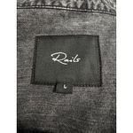 Rails Angelica Button-Up Shirt Black Acid Wash Size Large Photo 4