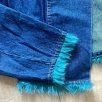 Double D Ranch Faux Fur & Jewel Denim Jacket Sz XS Blue Photo 4