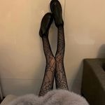 SpiderWeb Pattern Fishnet Tights Hollow Out High Waist Slim Fit Footed Pantyhose Black Photo 4
