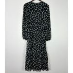 Banana Republic  Tall XS Black Animal Print Midi Dress Giraffe Mod Statement Boho Photo 2