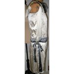 &merci Womens 2 NWT New Italy Designer Merci Silk Dress 38 IT Belt Sleeveless Tan Gray Photo 3