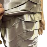 London Times  Satin Tiered Sleeveless V Neck Zip Back Cocktail Dress Womens 4 Photo 6