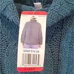 Seven7 NWT  Teal Blue Chenille Crop Neck Sweater Sz XL MSRP: $75 Photo 5