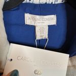 NWT Caroline Constas Quilted Patchwork Print Linen Blend Jacket Blue Size XS Photo 3