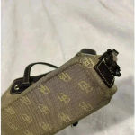 Dooney & Bourke ‎ Signature Canvas Leather Purse Vintage DB Brown Shoulder Bag Photo 4