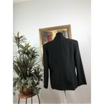 Henry Lee Women Blazer 12 Embroidered Long Sleeve Clueless Preppy Black 3 Button Photo 2