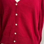 Venus  Red Pearl Button Puff Sleeve Cardigan – Size 1X NWOT Photo 6