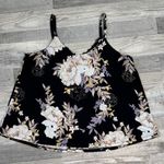 Torrid Black Floral Front Button Detail Swing Tank N28 Photo 3