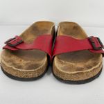 Birkenstock  Red Cherry Madrid Birko-Flor Leather Sandals Size 40 / 10 Photo 5