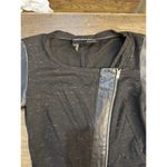 The Kooples Dress Womens Size 36 Sport Zip Front Short Sleeve Leather Contrast Photo 3