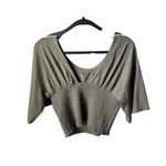 Free People Movement FP Movement by Free People Olive Green Smocked Crop Top Photo 5