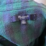 Madewell Flannel Cargo Workshirt in Navy Green Buffalo Check Photo 3
