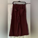 FP Beach Free People Beach Maroon Cropped Gaucho Pants Size XS NWT‎ Photo 3