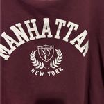 French Pastry  maroon long sleeve cropped graphic shirt size xl Photo 2