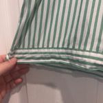 J.Crew Woman's Pajama Shorts 3" Inseam 100% Cotton Green Striped Size Large Photo 3