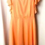 H by Halston - NEW WITH TAG HALSTON WO SZ 4 PEACH RUFFLED OPEN BACK DRESS Photo 1