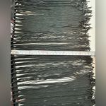 Vintage Black Floral Satin Floral Print Fringed Scarf Wrap Photo 4